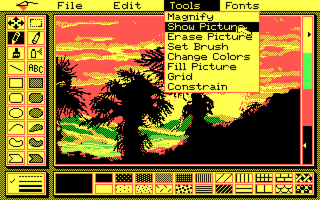 Screen shot from PCPaint in 4-color mode